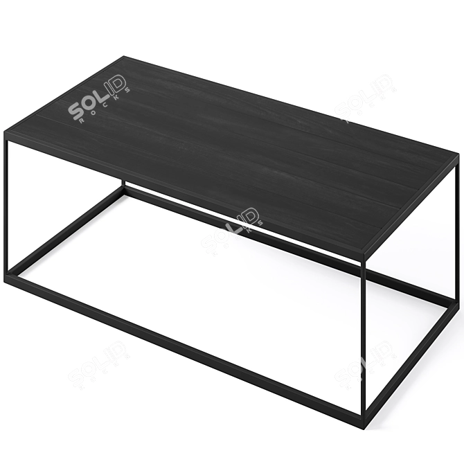 Contemporary Franky Black Coffee Table 3D model image 2