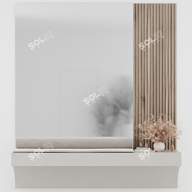 Modern 3-Piece Hallway Set 3D model image 2