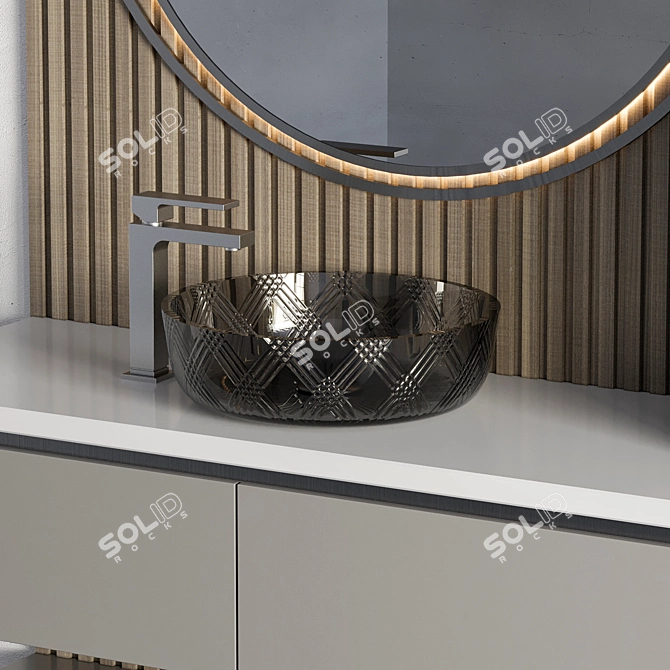 Modern Bathroom Set: 3D Model 3D model image 2