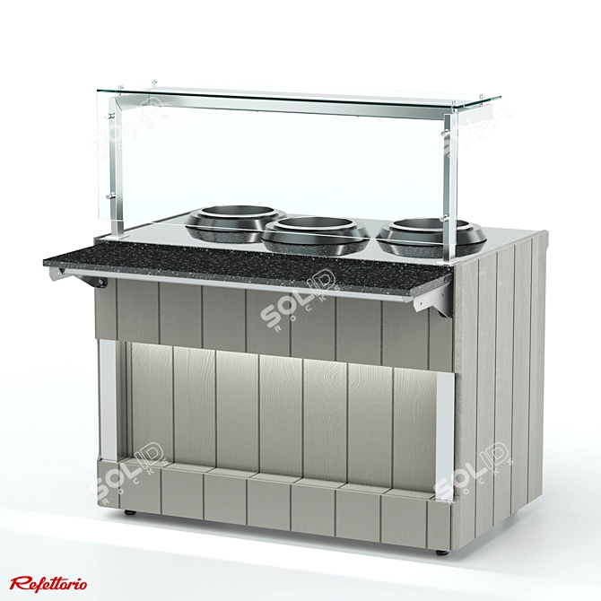 Electric Soup Bowls Bain-Marie for First Courses 3D model image 1