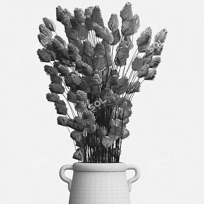 Lagurus Bouquet: Chic and Natural 3D model image 3