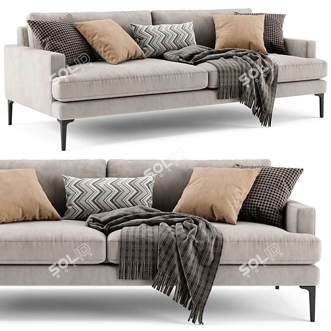 West Elm Andes 2-Seater Sofa 3D model image 1