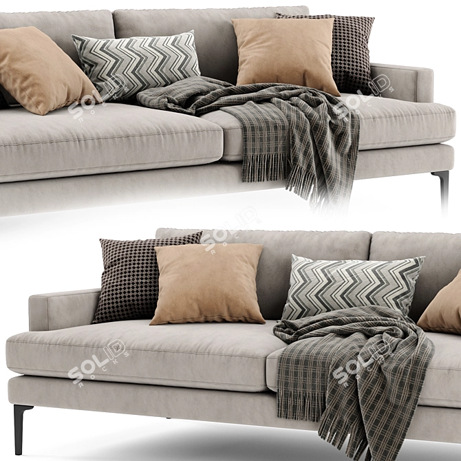 West Elm Andes 2-Seater Sofa 3D model image 2