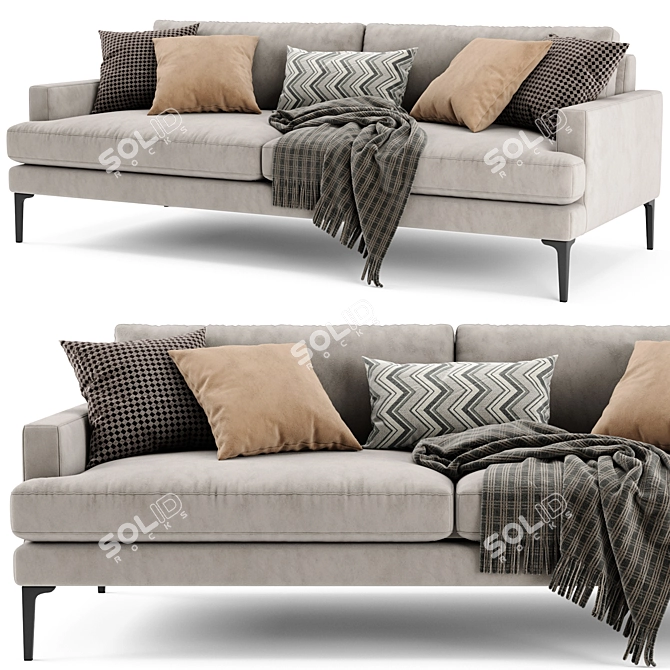 West Elm Andes 2-Seater Sofa 3D model image 3