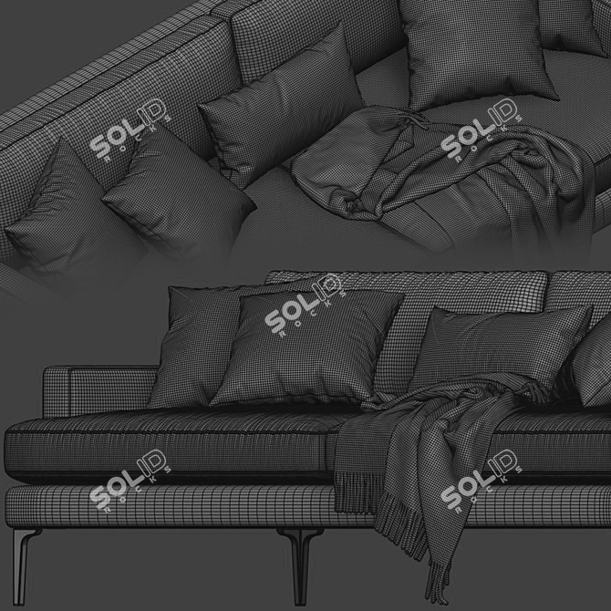 West Elm Andes 2-Seater Sofa 3D model image 5