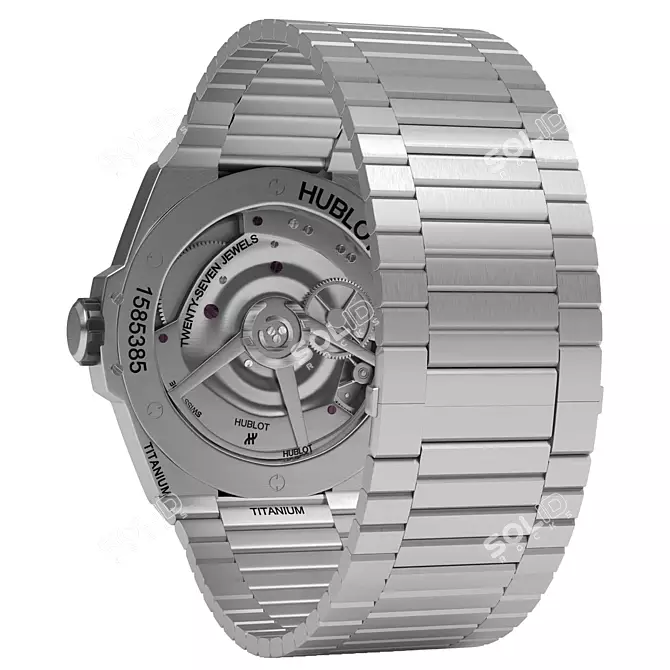 Hublot Big Bang Titanium Watch 3D model image 3