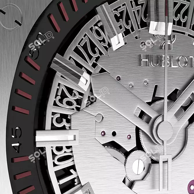 Hublot Big Bang Titanium Watch 3D model image 5