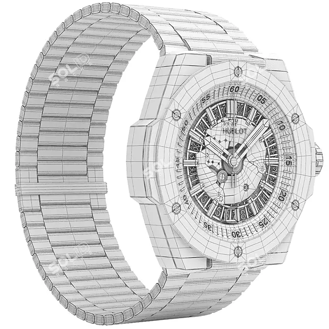 Hublot Big Bang Titanium Watch 3D model image 6