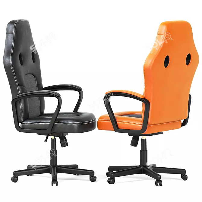 Ebern Designs PC & Racing Game Chair - Ultimate Comfort and Style 3D model image 2