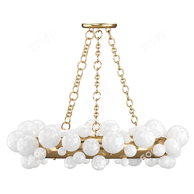 Phoenix Bubble Ring Crystal Chandelier 3D model image 1