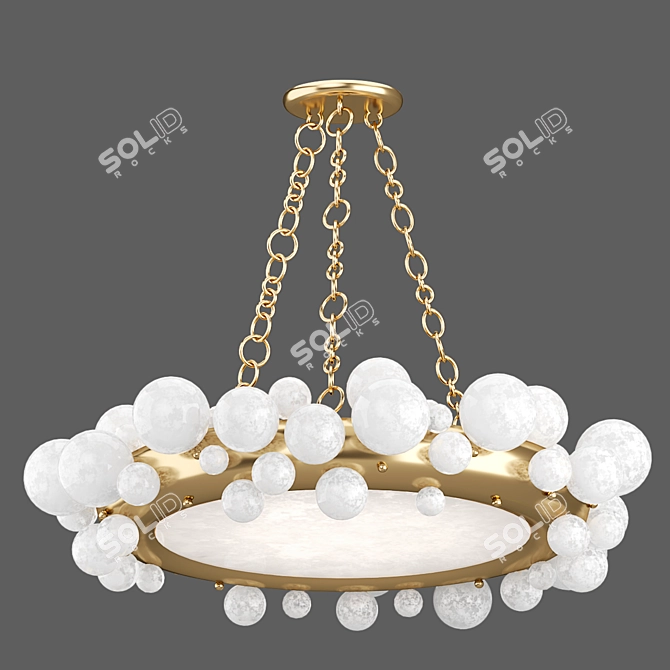 Phoenix Bubble Ring Crystal Chandelier 3D model image 3