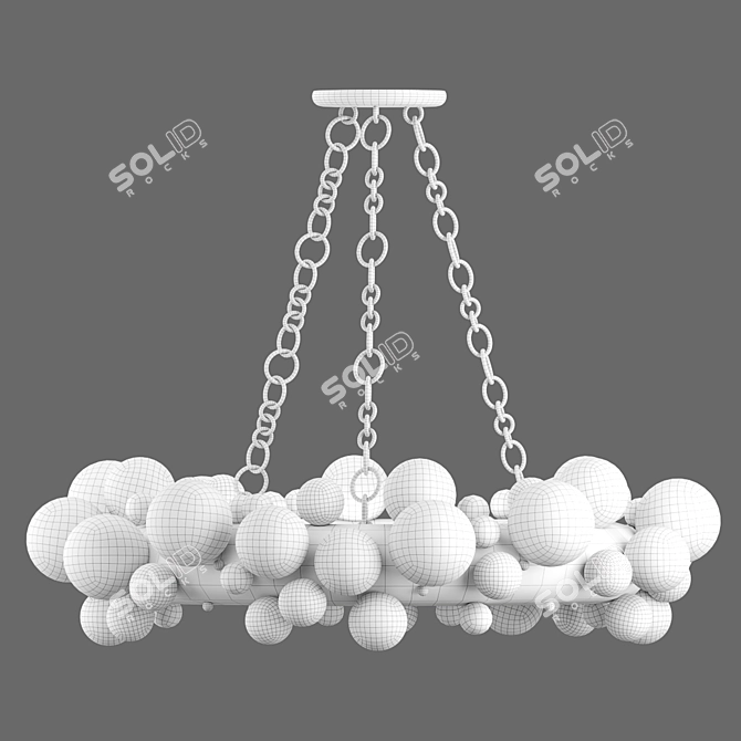 Phoenix Bubble Ring Crystal Chandelier 3D model image 4