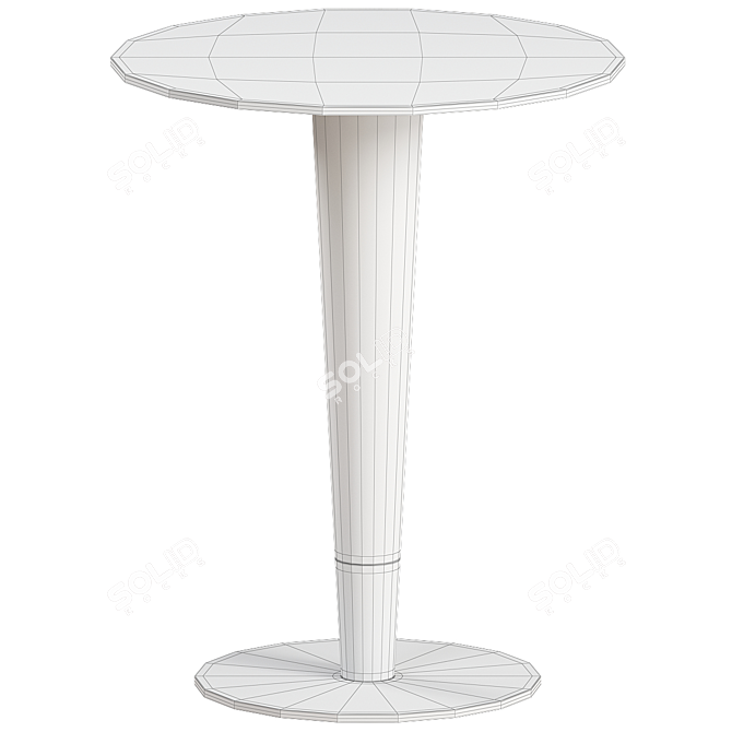 Elegant Marble Reception Table 3D model image 2