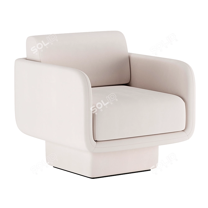 Elegant Lilas Armchair: a Timeless Masterpiece 3D model image 3