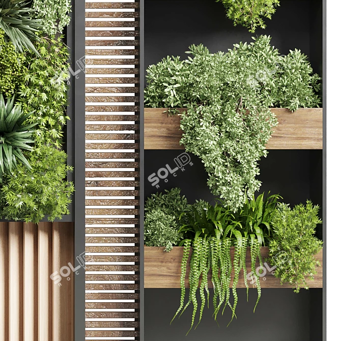 Vertical Garden Stand: Stylish Wall Decor 3D model image 4