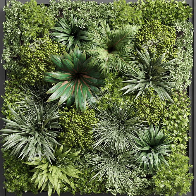 Vertical Garden Stand: Stylish Wall Decor 3D model image 5