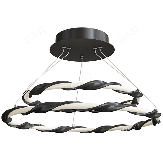 Twisted Tier Ceiling Light 3D model image 1