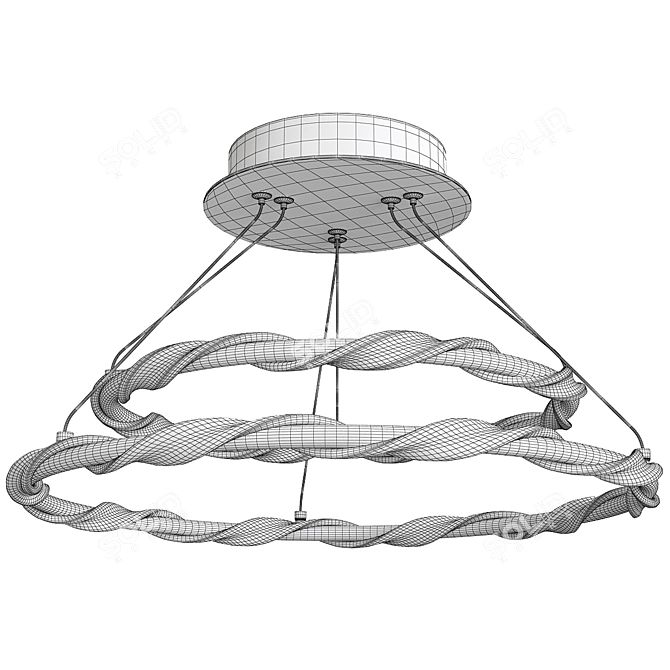 Twisted Tier Ceiling Light 3D model image 2