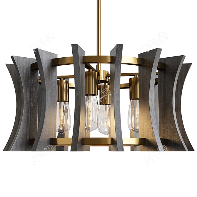 Garcia Convertible Chandelier: Elegant Versatile Lighting 3D model image 1