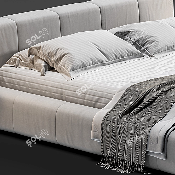 Saba Italia Pixel Bed: Sleek and Modern Design 3D model image 2