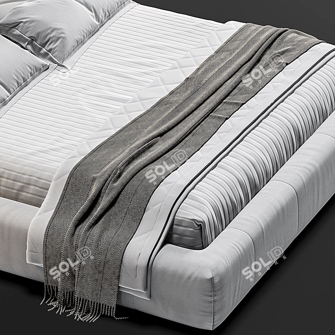 Saba Italia Pixel Bed: Sleek and Modern Design 3D model image 3