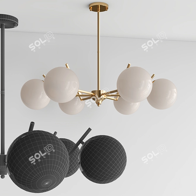 Modern Sputnik Chandelier: Stylish Lighting for Every Space 3D model image 3