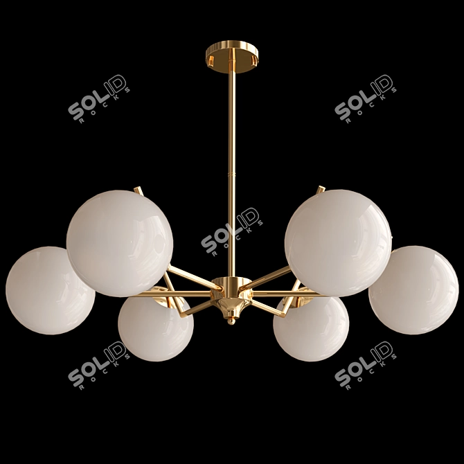 Modern Sputnik Chandelier: Stylish Lighting for Every Space 3D model image 4