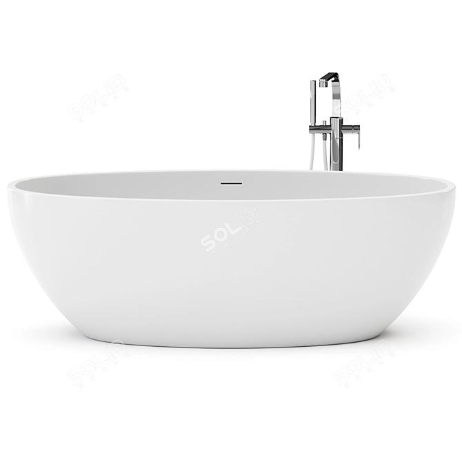 Ceramica Flaminia Bathtub: Stylish & Functional 3D model image 1