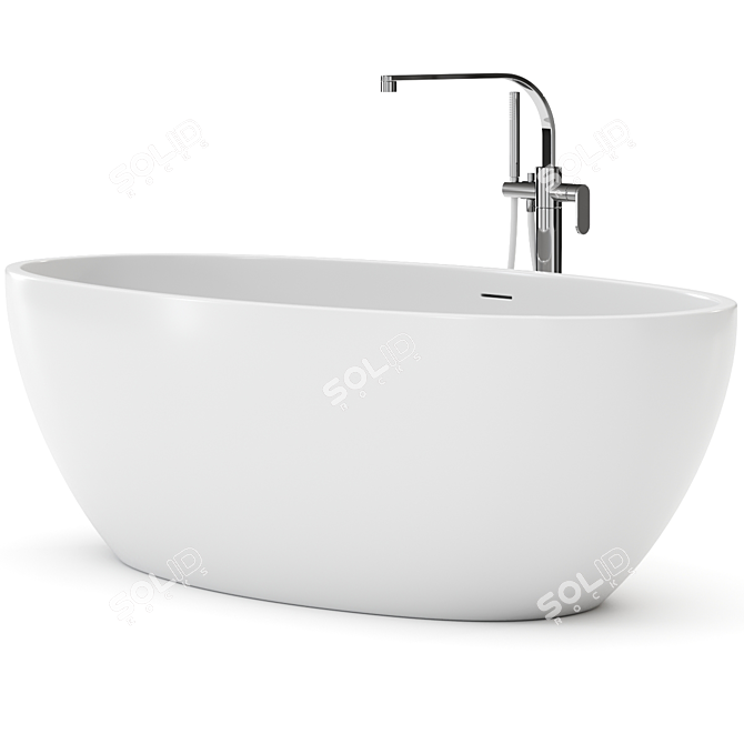 Ceramica Flaminia Bathtub: Stylish & Functional 3D model image 2