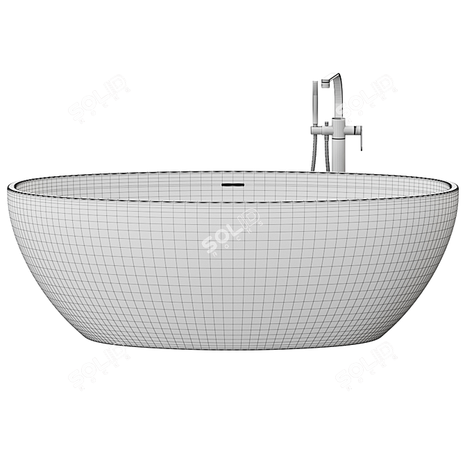 Ceramica Flaminia Bathtub: Stylish & Functional 3D model image 3