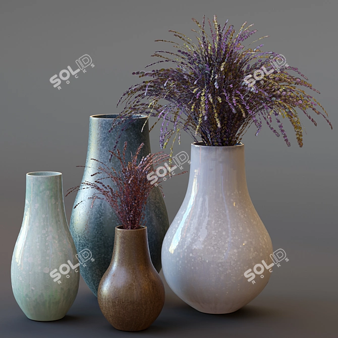 Modern West Elm Vases 3D model image 1