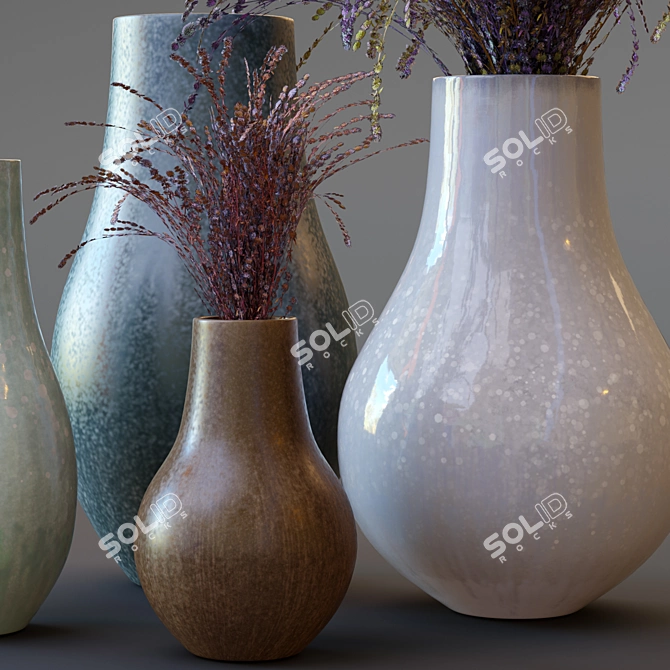 Modern West Elm Vases 3D model image 2