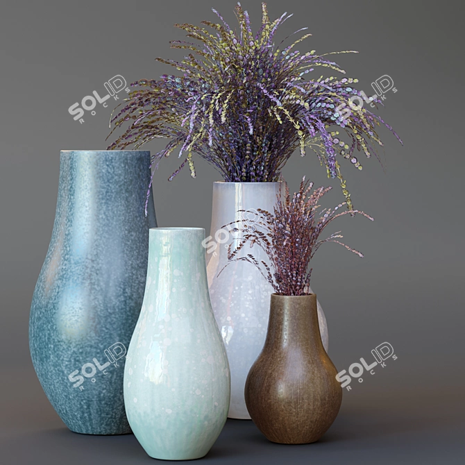 Modern West Elm Vases 3D model image 3