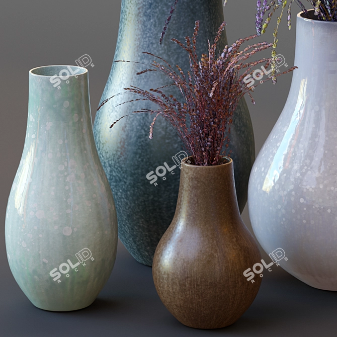 Modern West Elm Vases 3D model image 7