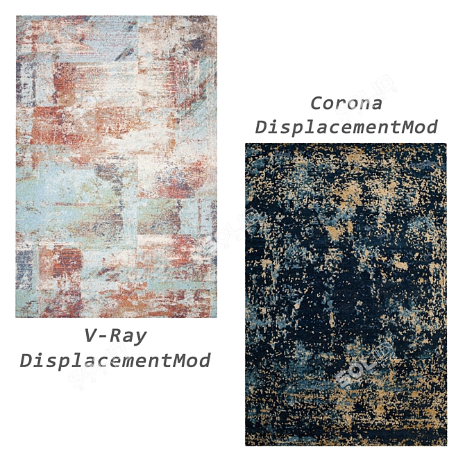 Versatile Rug Set with 6 Variations 3D model image 4