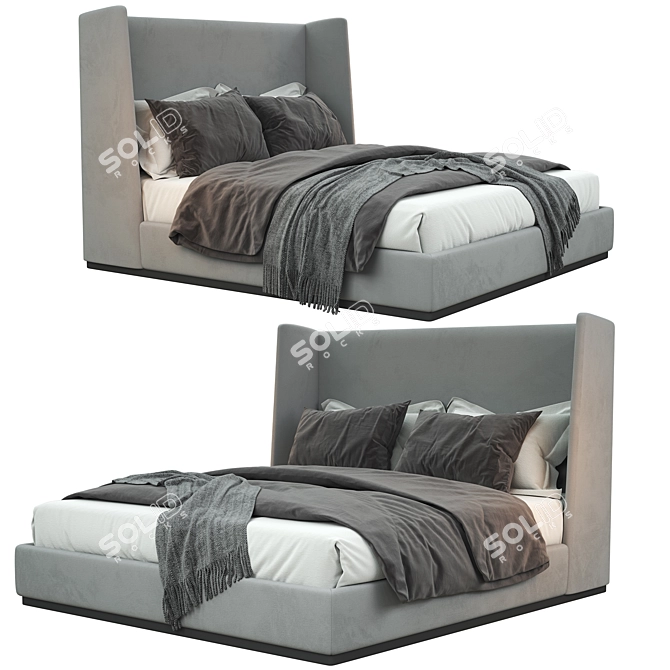 Luxury Flexform Bed: Modern Elegance Meets Comfort 3D model image 3