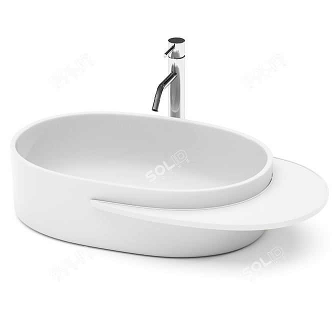 Ex t Plateau Single Washbasin Mixer 3D model image 2