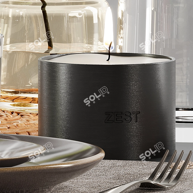 Hearth-and-Hand Tableware Set 3D model image 3