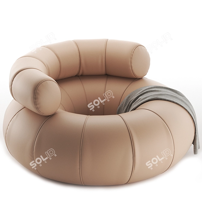 Contemporary Don Out Armchair 3D model image 3