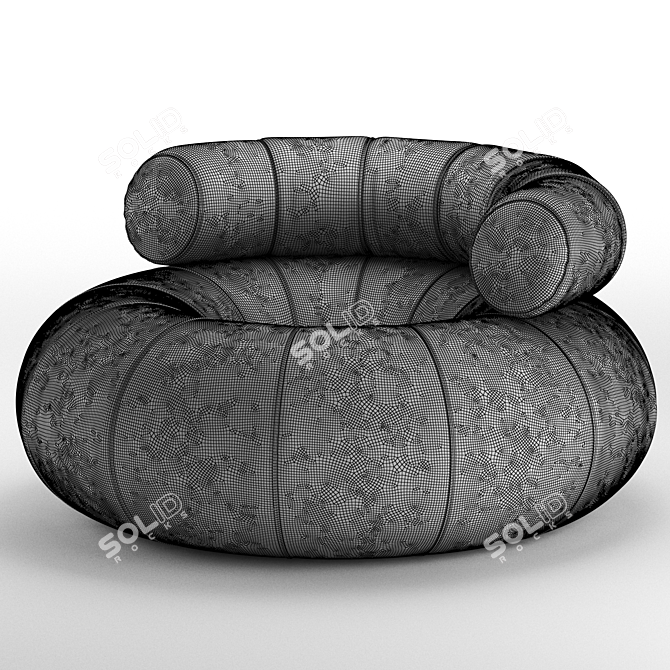 Contemporary Don Out Armchair 3D model image 4
