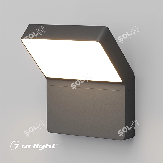 Elegant 9W Wall Luminaire 3D model image 1