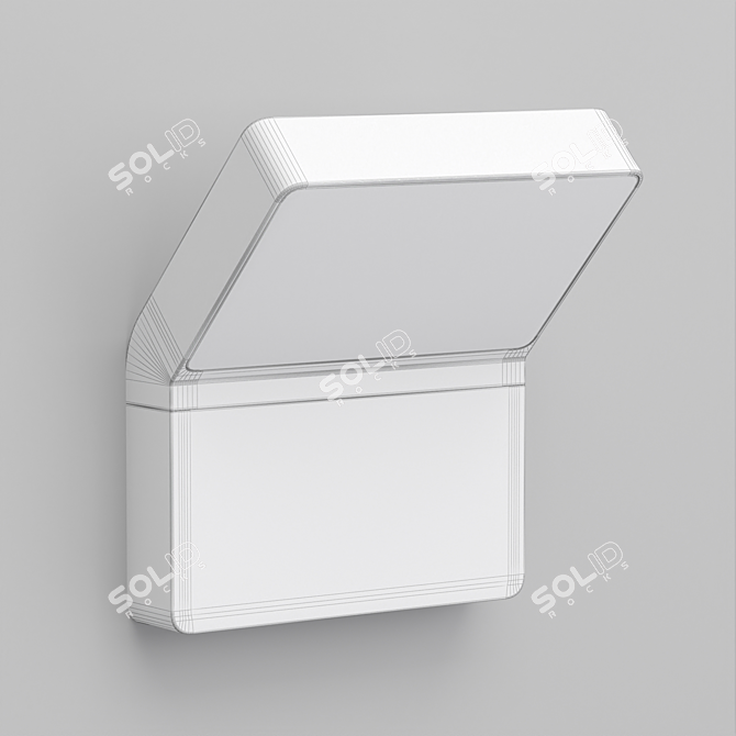 Elegant 9W Wall Luminaire 3D model image 2