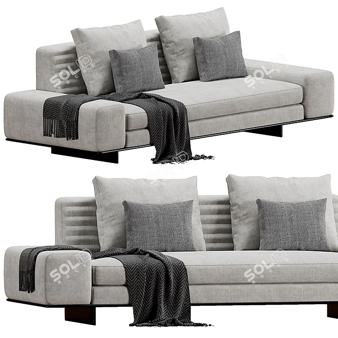 Contemporary Minotti Roger Sofa 3D model image 3