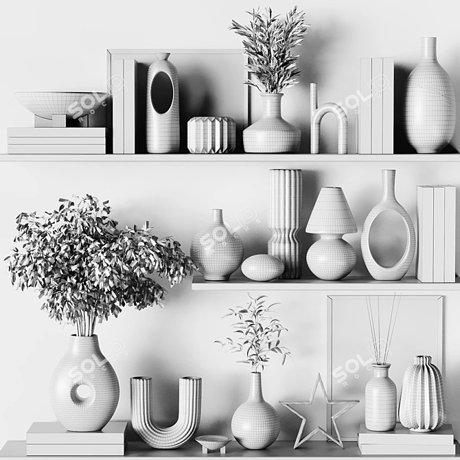 Elegant Decor Set - 20 Pieces 3D model image 5