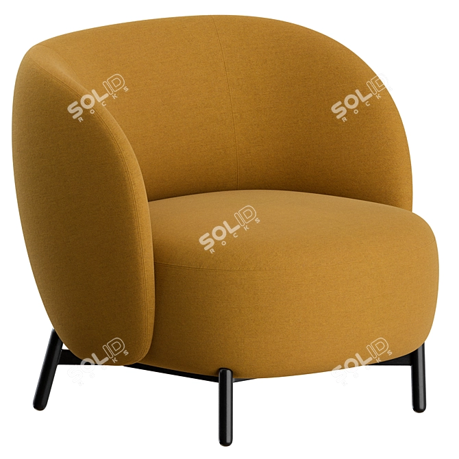 Sleek Lunam Armchair: Contemporary Comfort by Kartell 3D model image 1