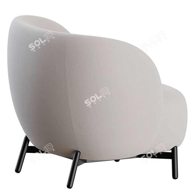Sleek Lunam Armchair: Contemporary Comfort by Kartell 3D model image 6