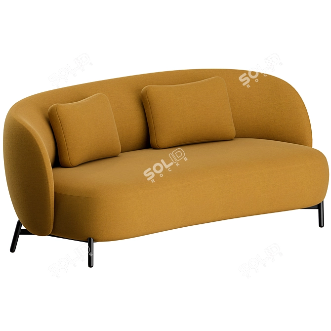 Kartell Lunam Sofa: Modern Elegance for Your Space 3D model image 1