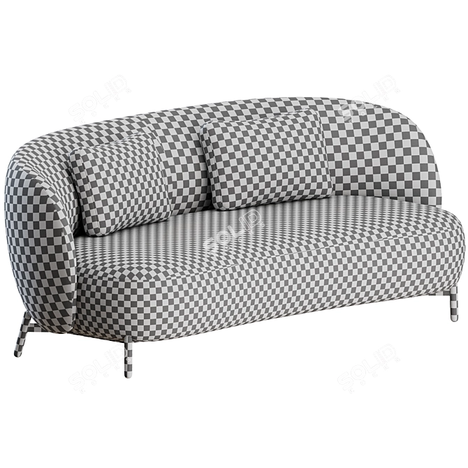 Kartell Lunam Sofa: Modern Elegance for Your Space 3D model image 3