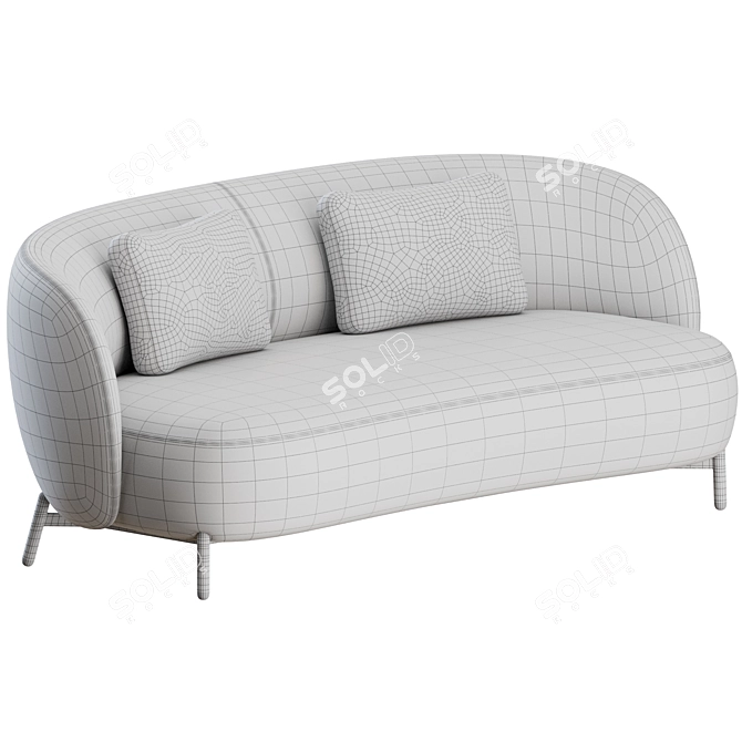 Kartell Lunam Sofa: Modern Elegance for Your Space 3D model image 4