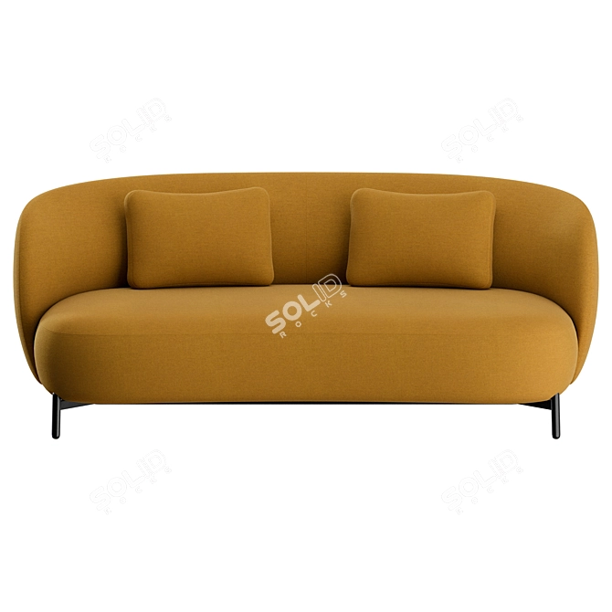 Kartell Lunam Sofa: Modern Elegance for Your Space 3D model image 5